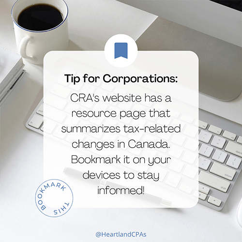 Canadian Corporate Tax Changes